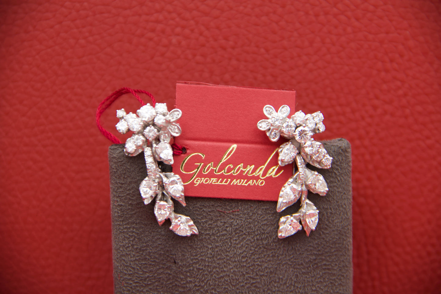 Floral diamond earrings
