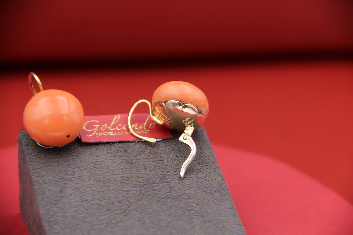 Coral earrings