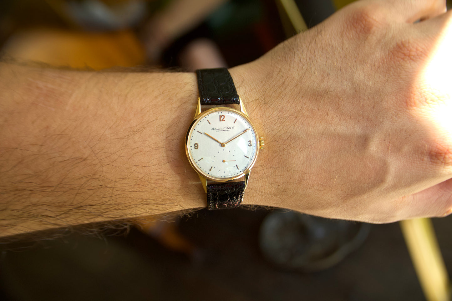 1950s IWC 18KT gold watch