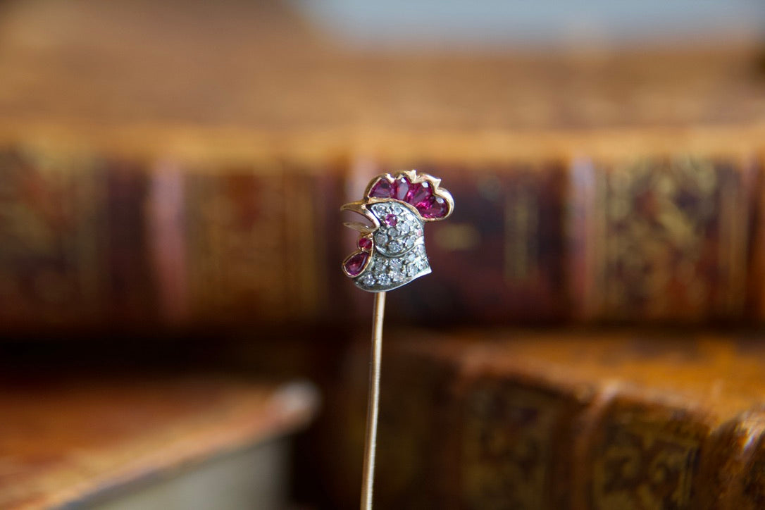 Cockerel brooch early 20th century