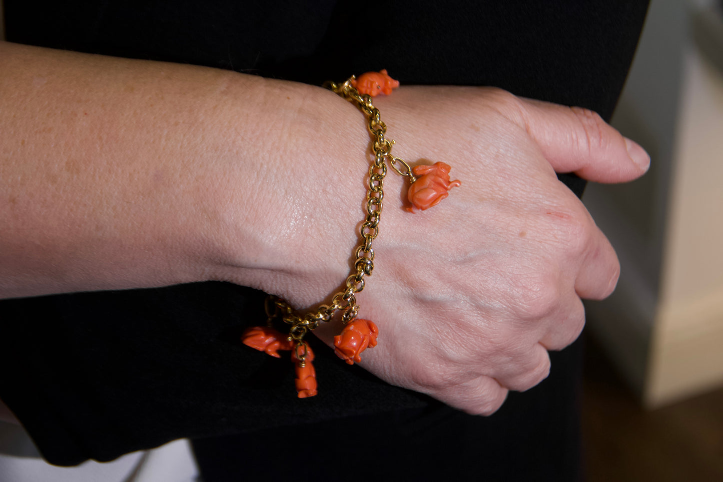 Bracciale vintage con charms animalier