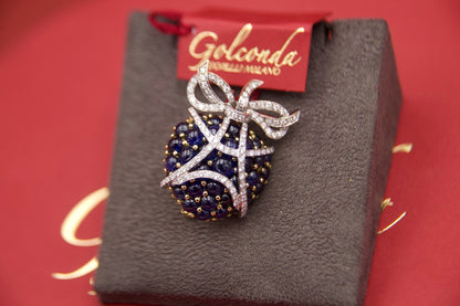 Spilla pendente lampone anni '80