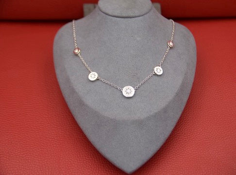 Antique style diamond necklace