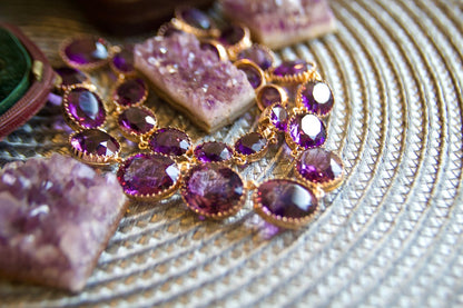 Collana Riviere di ametiste in oro rosa