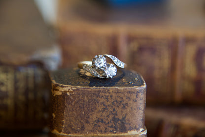 Anello Toi & Moi  Art Nouveau Francese