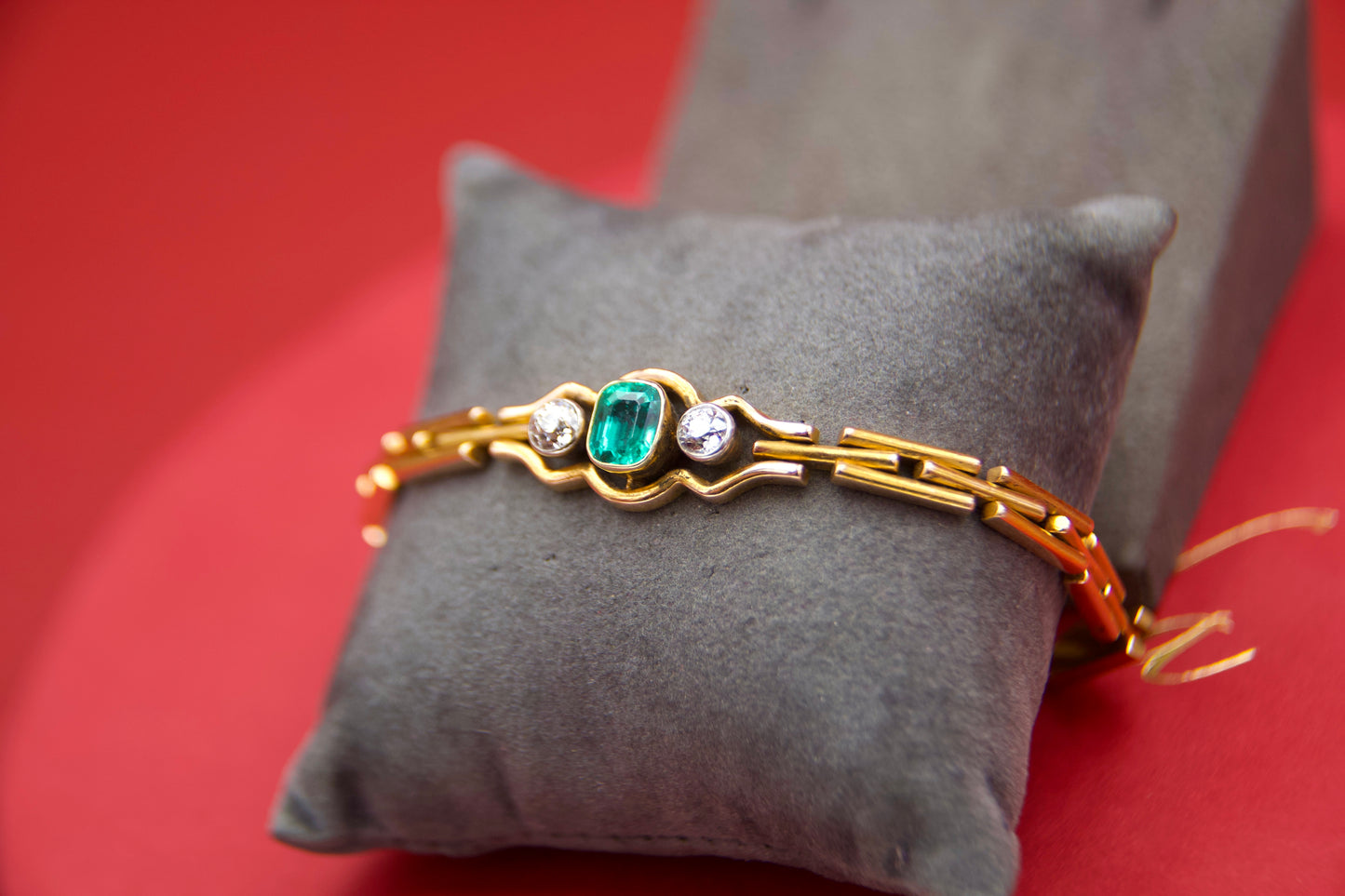 Bracciale Liberty con smeraldo e diamanti