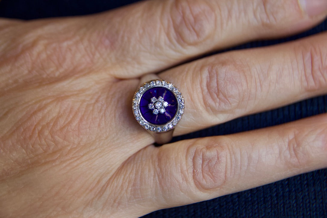 Anello anni 50 "Notte Stellata"