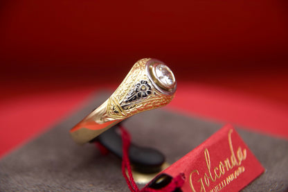 Anello solitario UNISEX "Art Nouveau"