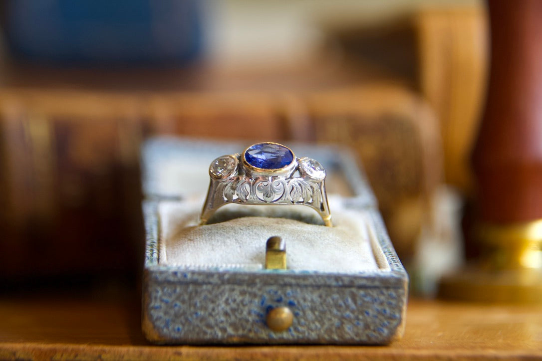 Early 1900s "unheated" sapphire ring