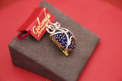 Spilla pendente lampone anni '80