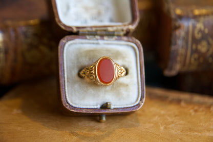 Anello con Corniola "Art Nouveau"