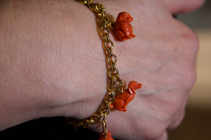 Bracciale vintage con charms animalier