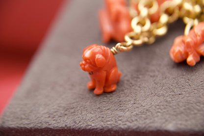 Bracciale vintage con charms animalier