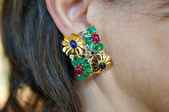 Orecchini a clip tutti frutti Vintage