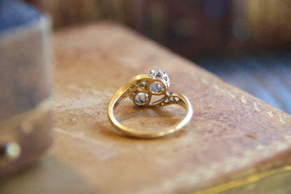 Anello Toi & Moi  Art Nouveau Francese