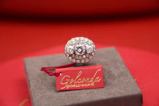 Anello "Anni 50 "con diamanti