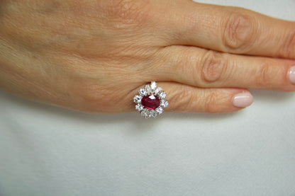 Vintage ring with no heat ruby