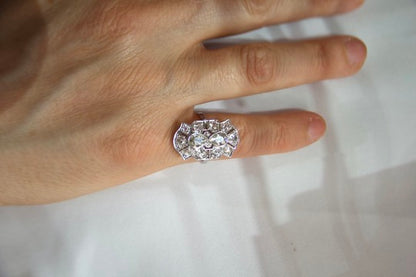 Anello "Art Deco" con diamanti