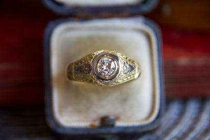 Anello solitario UNISEX "Art Nouveau"