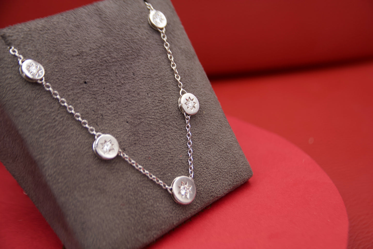 Antique style diamond necklace
