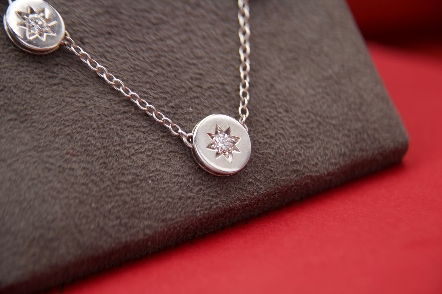 Antique style diamond necklace