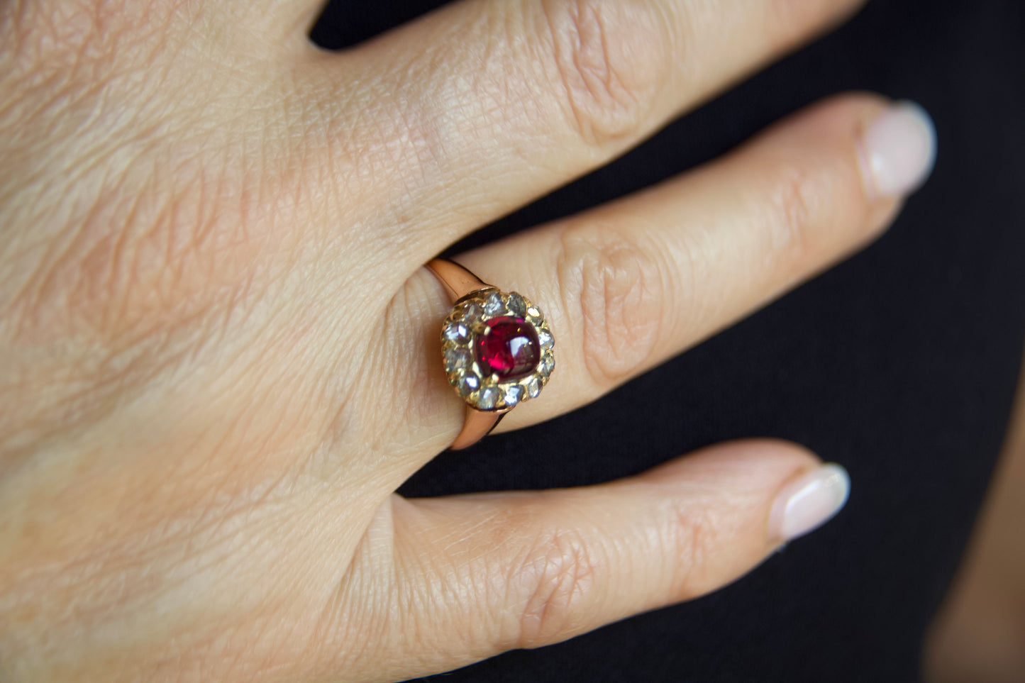 Anello Vittoriano con tormalina