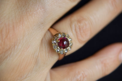 Anello Vittoriano con tormalina