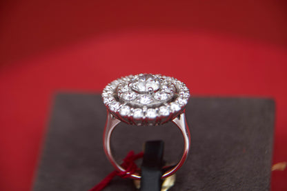 2.28ct Diamond Solitaire Ring with Double Vintage Contour