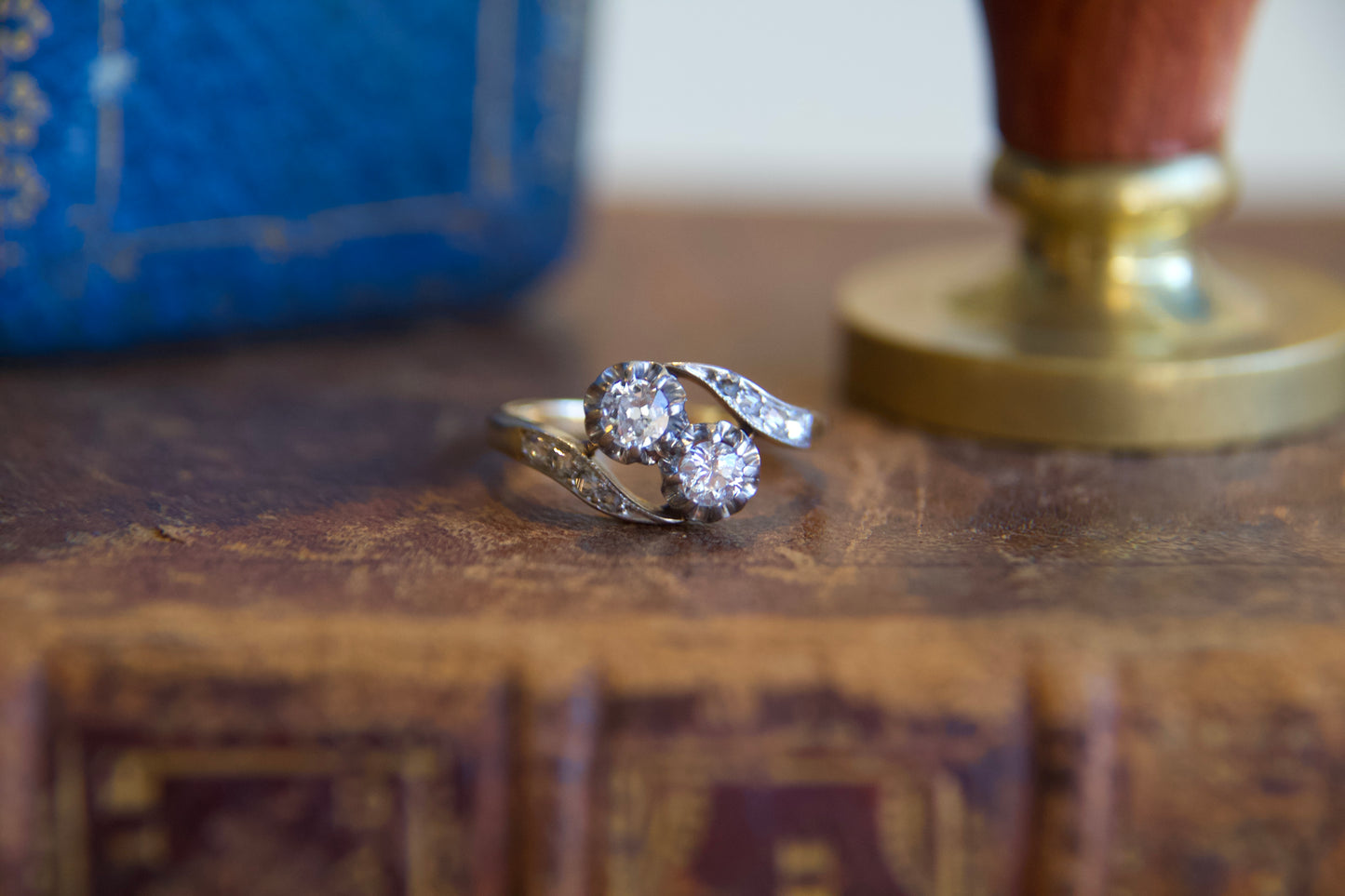 Anello Toi & Moi  Art Nouveau Francese