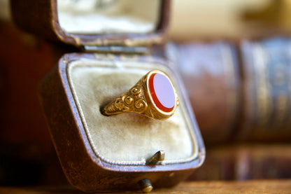 Anello con Corniola "Art Nouveau"