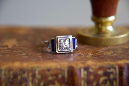 Anello solitario 0,77ct Art Decò 1930' francese