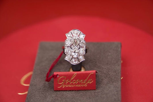 Art Deco ring with diamonds