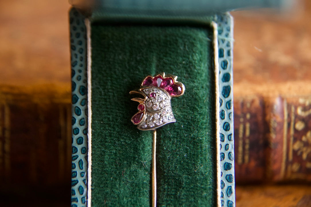 Cockerel brooch early 20th century