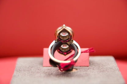 Anello toi moi con rubini calibrati