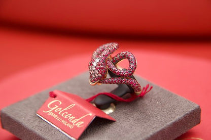 Snake Ring with Rubies and Diamonds
