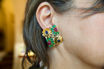 Orecchini a clip tutti frutti Vintage