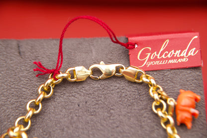 Bracciale vintage con charms animalier