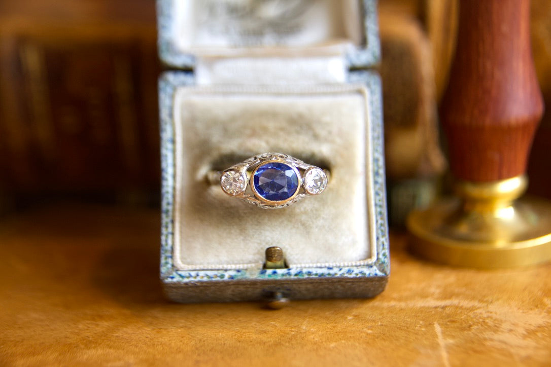 Early 1900s "unheated" sapphire ring