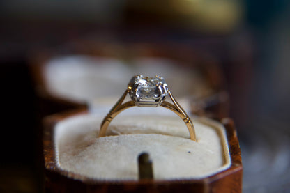 Solitario con diamante 0,50 ct prima meta 900'