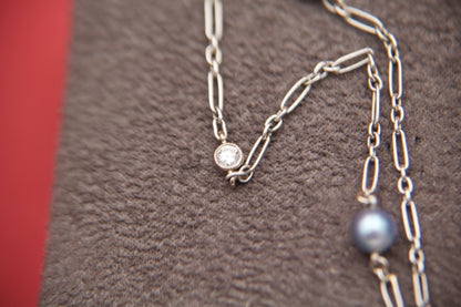 Art Deco mother-of-pearl heart necklace