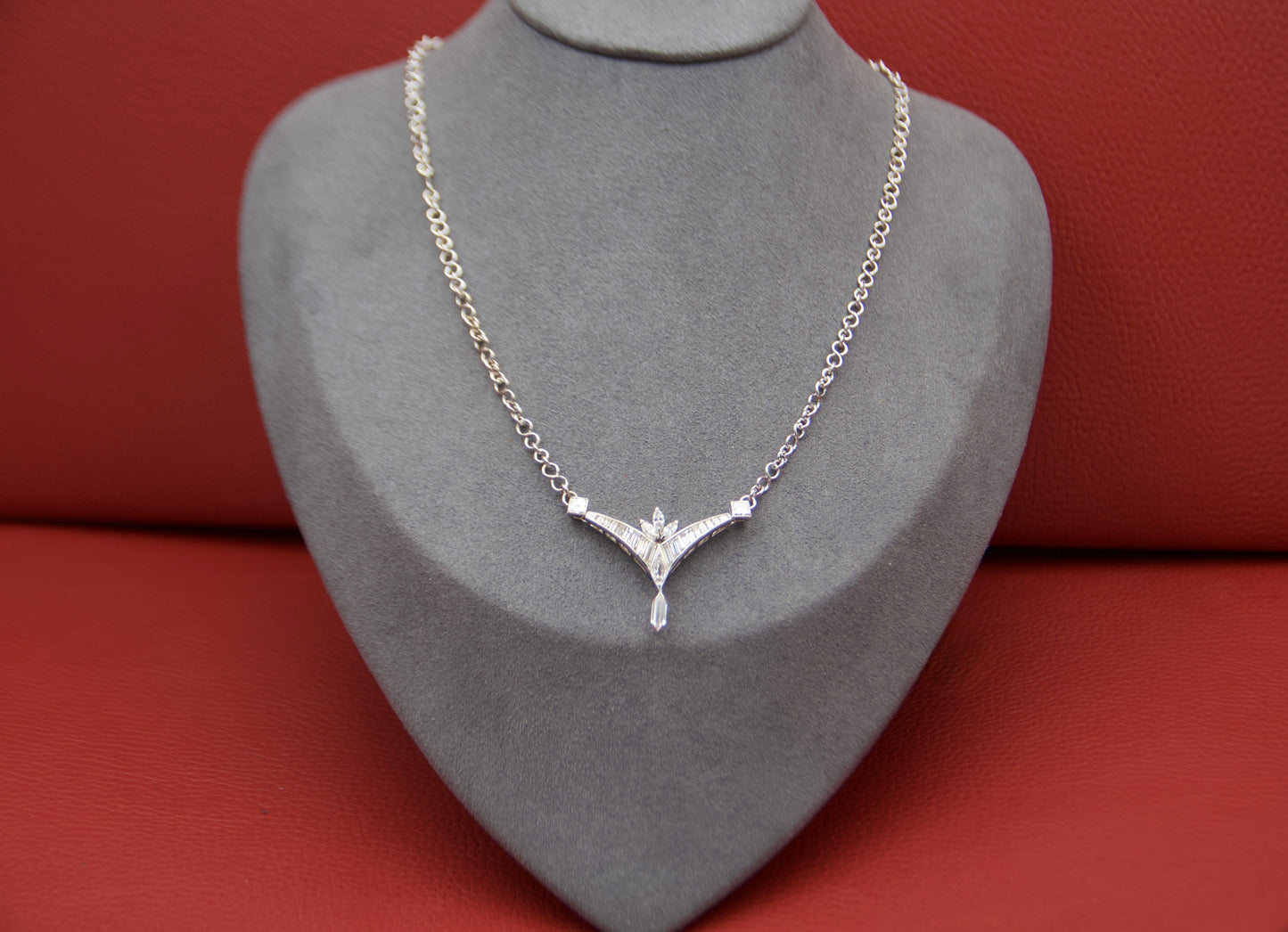 Fancy diamond necklace