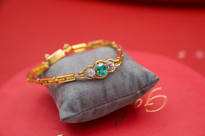 Bracciale Liberty con smeraldo e diamanti