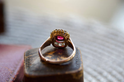 Anello Vittoriano con tormalina