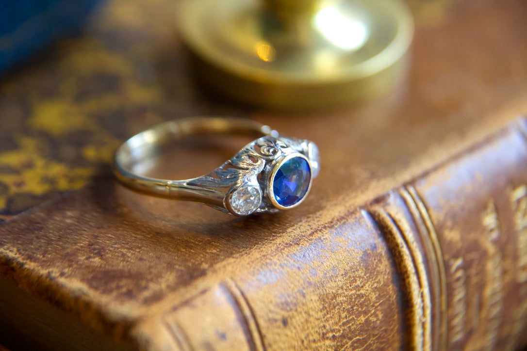 Early 1900s "unheated" sapphire ring