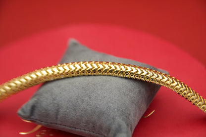 Bracciale triplo tennis diamanti e zaffiri con maglia morbida Vintage