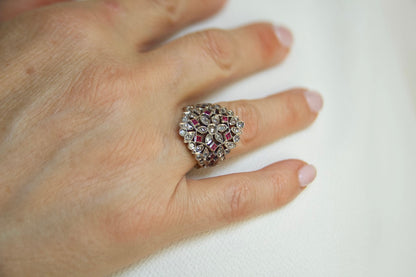 Anello revival vintage  in stile Art Nouveau