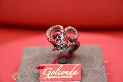 Snake Ring with Rubies and Diamonds
