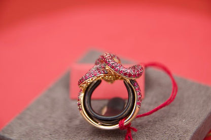 Snake Ring with Rubies and Diamonds