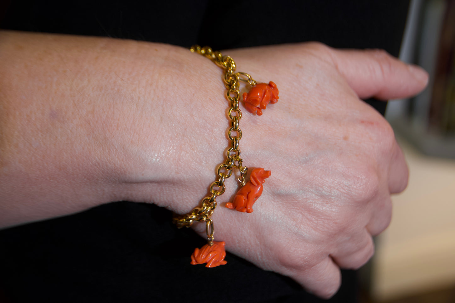 Bracciale vintage con charms animalier