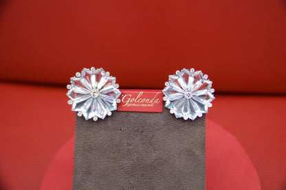 Orecchini fiore con Acquemarine anni 50'